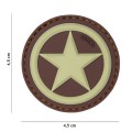 Patch toppa stella americana con effetto 3d coyote