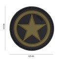 Patch toppa stella americana con effetto 3d verde