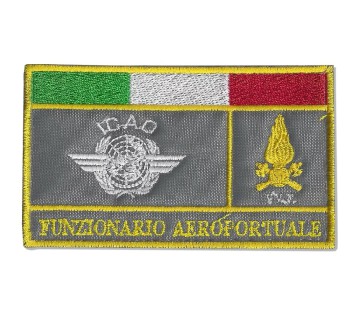 Patch toppa Vigili del Fuoco VVF ICAO Areosoccorritore FUNZIONARIO AEROPORTUALE Divisa Militare