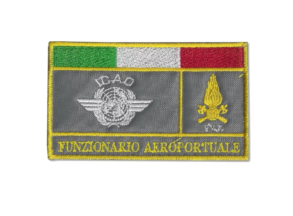Patch toppa Vigili del Fuoco VVF ICAO Areosoccorritore FUNZIONARIO AEROPORTUALE Divisa Militare