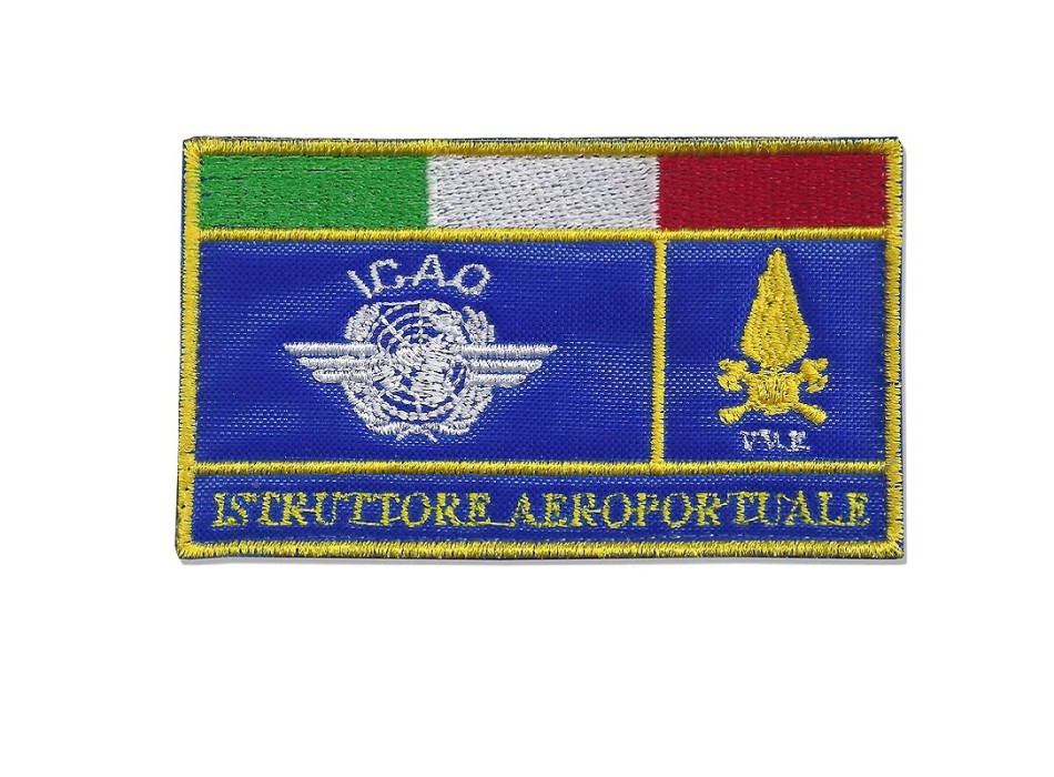 Patch toppa Vigili del Fuoco VVF ICAO Areosoccorritore ISTRUTTORE AEROPORTUALE Divisa Militare