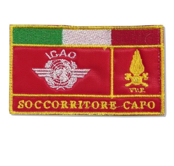 Patch toppa Vigili del Fuoco VVF ICAO Areosoccorritore SOCCORRITORE CAPO Divisa Militare