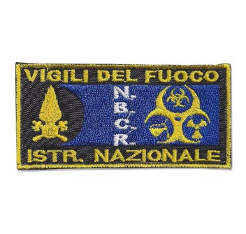 Patch toppa Vigili del Fuoco VVF NBCR Specializzazione NUCLEARE-BIOLOGICO-CHIMICO-RADIOLOGICO Istruttore Nazionale Divisa Militare