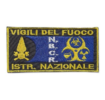 Patch toppa Vigili del Fuoco VVF NBCR Specializzazione NUCLEARE-BIOLOGICO-CHIMICO-RADIOLOGICO Istruttore Nazionale Divisa Militare