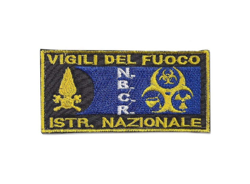 Patch toppa Vigili del Fuoco VVF NBCR Specializzazione NUCLEARE-BIOLOGICO-CHIMICO-RADIOLOGICO Istruttore Nazionale Divisa Militare