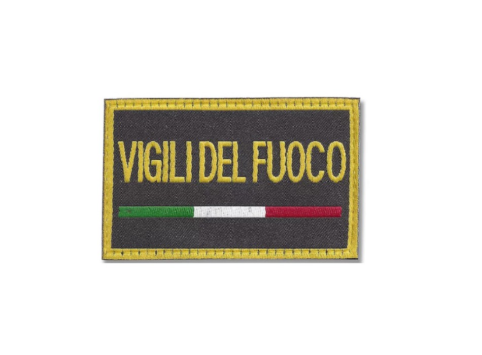 Patch toppa Vigili del Fuoco VVF rettangolare Divisa Militare