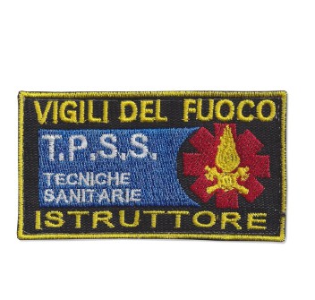 Patch toppa Vigili del Fuoco VVF Specializzazione Tecniche di Primo Soccorso Sanitario Istruttore Divisa Militare