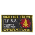 Patch toppa Vigili del Fuoco VVF TPPS Specializzazione Tecniche di Primo Soccorso Sanitario Operatore