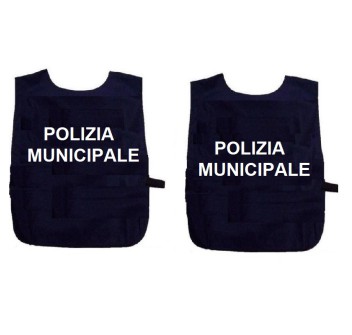Pettorina Polizia Municipale corpetto gabardina Divisa Militare