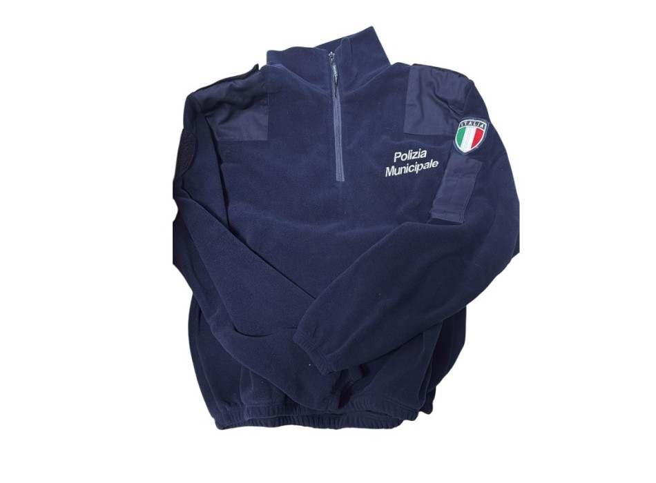 Pile polizia municipale blu con portagradi Divisa Militare