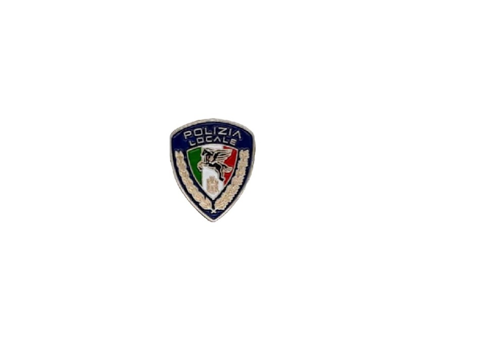 Pin Polizia Locale Pegaso metallo mini spilla Divisa Militare