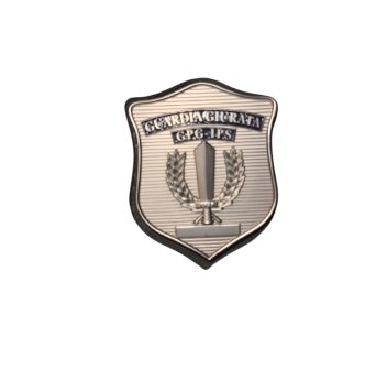 Placca argento GPG IPS – Guardia Giurata Particolare Incisione Personalizzata Inclusa  Divisa Militare