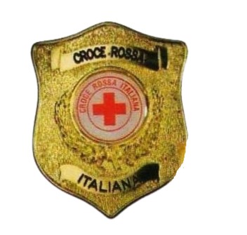 Placca con clip Croce Rossa scudo Divisa Militare