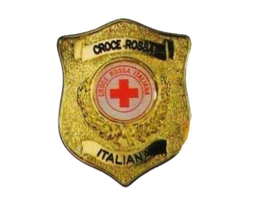 Placca con clip Croce Rossa scudo Divisa Militare