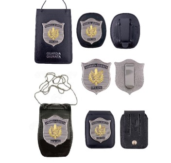 Placca gpg ips e portaplacca da collo e cintura Divisa Militare
