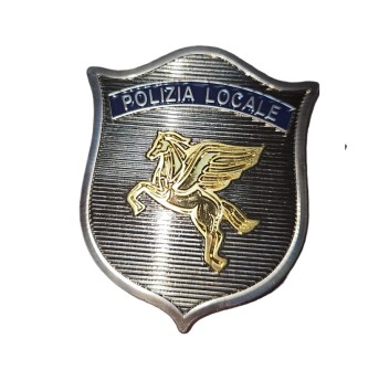 Placca Polizia Locale Pegaso scudo Divisa Militare