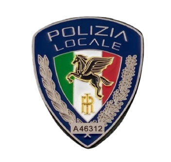 Placca polizia locale pegaso tricolore Divisa Militare