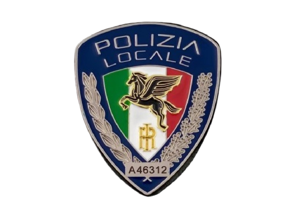 Placca polizia locale pegaso tricolore Divisa Militare