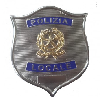 Placca Polizia Locale stemma repubblica italiana - Placca polizia locale  stemma della repubblica - Divisa Militare