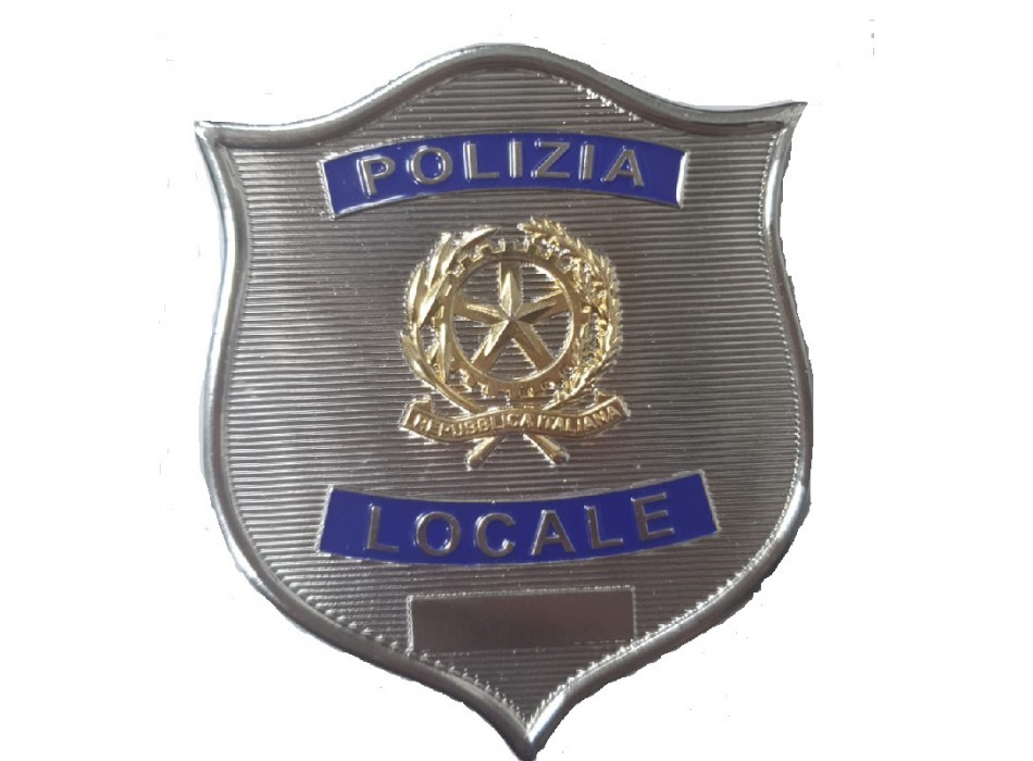 Placca Polizia Locale Repubblica italiana Divisa Militare