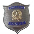 Placca Polizia Locale stemma repubblica italiana
