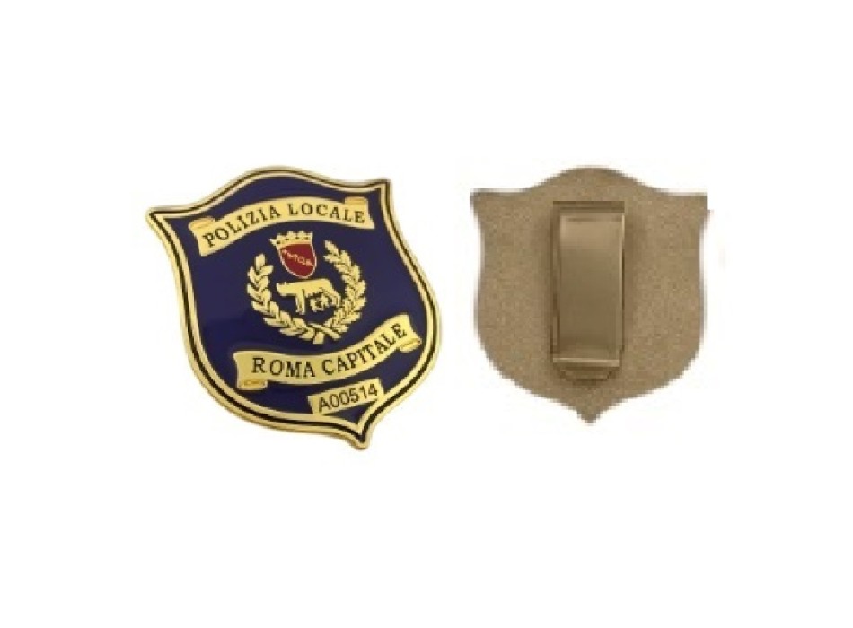 Placca polizia locale Roma Capitale  Divisa Militare
