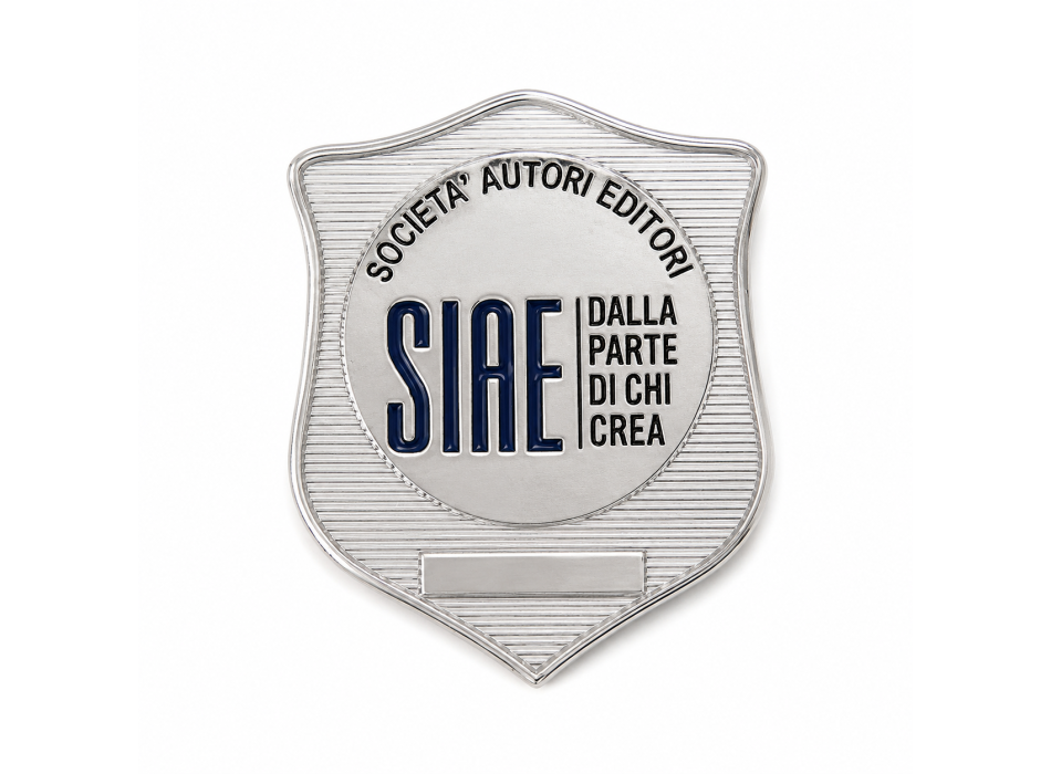Placca SIAE argento personalizzabile con matricola personalizzabile Divisa Militare