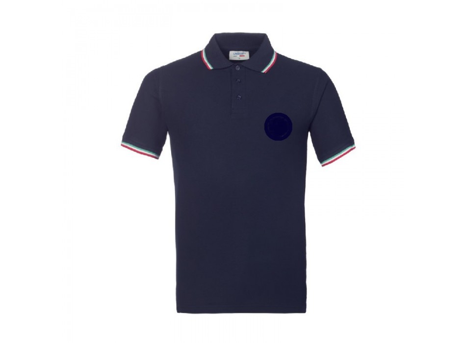 Polo blu maniche corte con tricolore protezione civile Divisa Militare