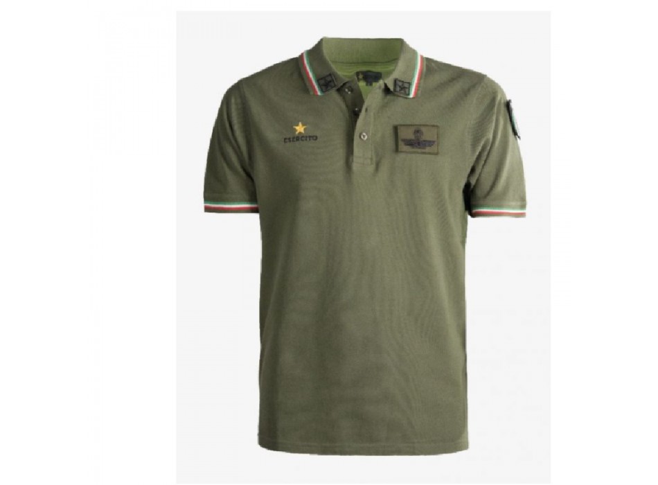 Polo Esercito EI con stellette e scudetto Italia ultimo modello d'ordinanza Divisa Militare
