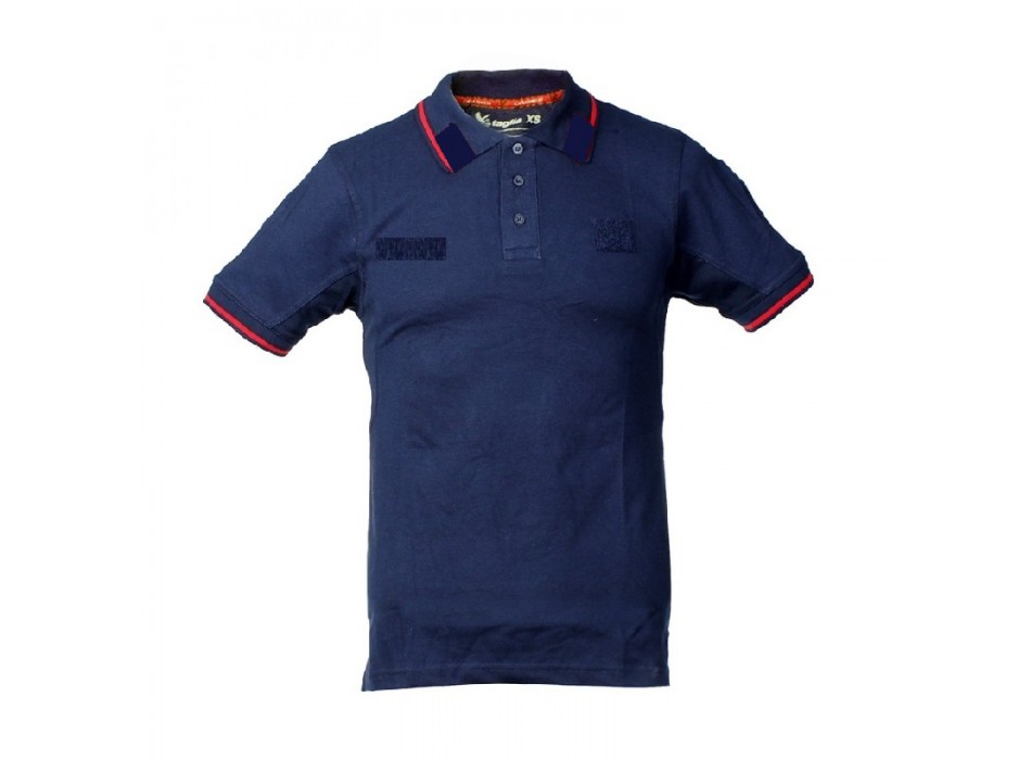 Polo maniche corte con alamari, scritta Carabinieri e scudetto Italia Divisa Militare