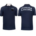 Polo polizia locale manica corte scritta rifrangente