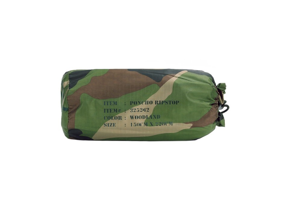 Poncho ripstop woodland Divisa Militare