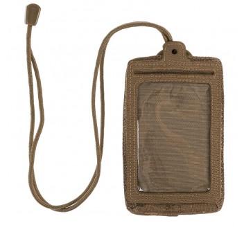 Porta badge da collo velcrabile id card case verde Divisa Militare