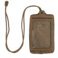 Porta badge tesserino da collo velcrabile id card case coyote