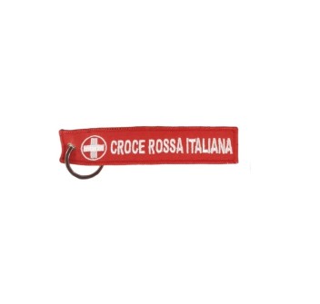 Portachiavi Croce Rossa italiana ricamato Divisa Militare