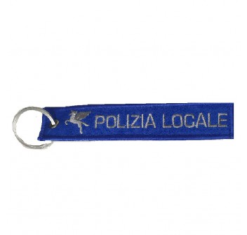 Portachiavi Polizia Locale Pegaso ricamato Divisa Militare