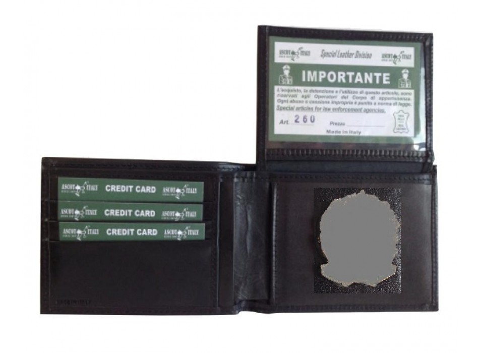 Portafogli classico per placca operativa gdf guardia di finanza Ascot 260gf Divisa Militare