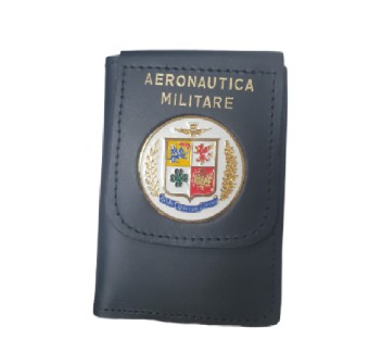 Portafogli con placca Aeronautica Militare araldica Divisa Militare