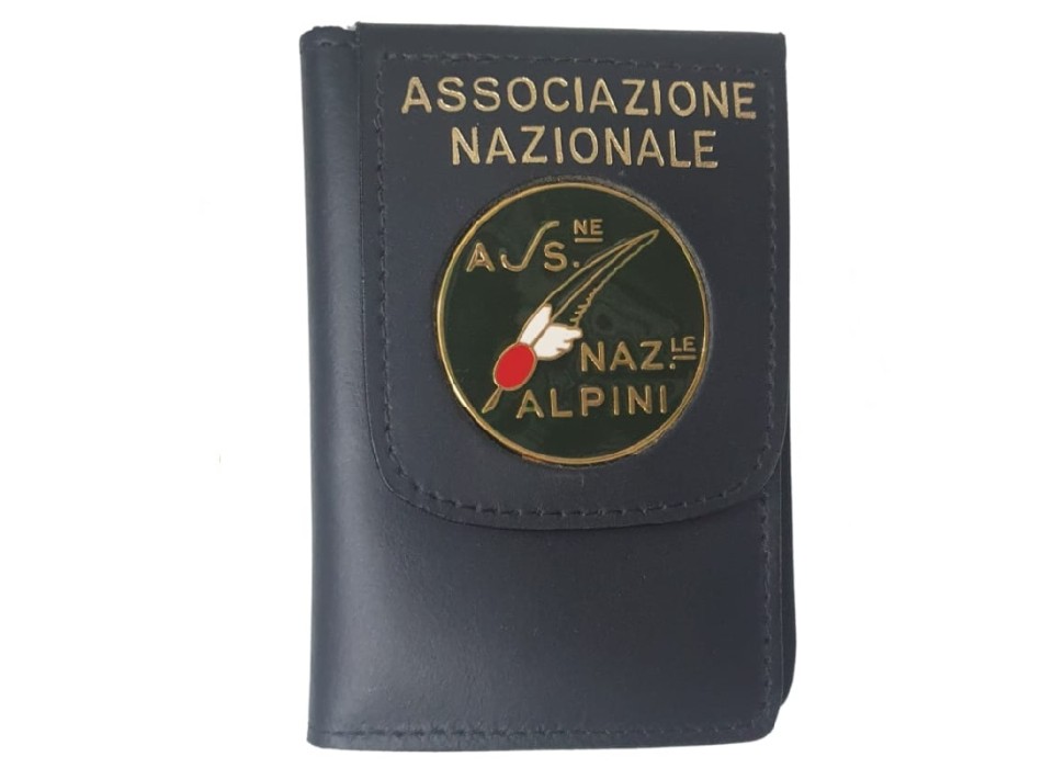 Portafogli con placca Associazione Nazionale Alpini Divisa Militare