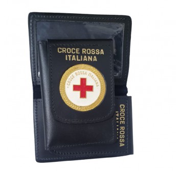 Portafogli con placca CRI Croce Rossa Italiana Divisa Militare