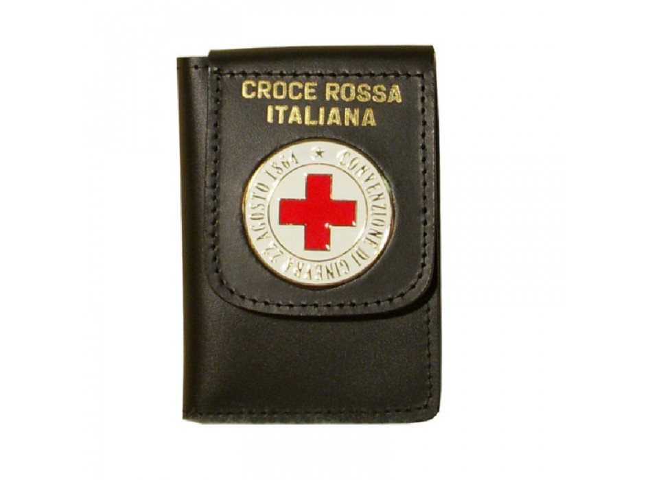 Portafogli con placca Croce Rossa tonda Divisa Militare