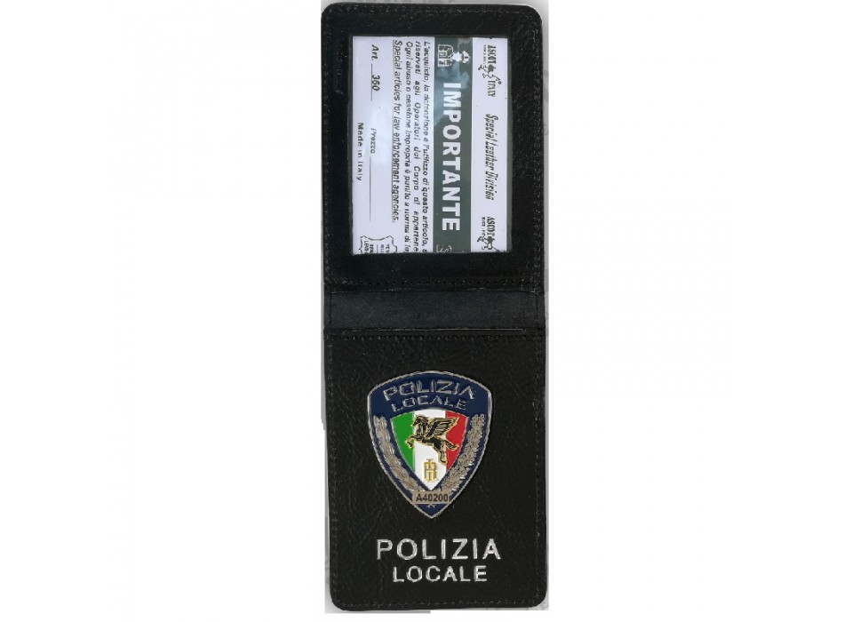 Portafogli con placca estraibile  Polizia Locale Pegaso ascot 560 Divisa Militare