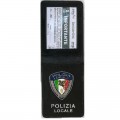 Portatesserino placca verticale polizia locale pegaso tricolore 360