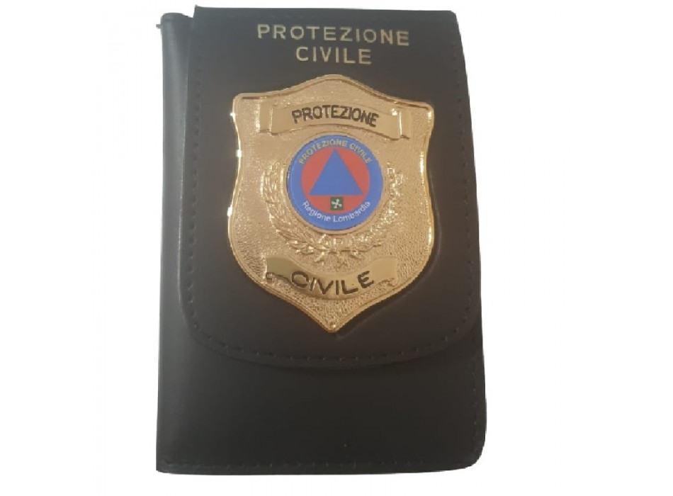 Portafogli con placca estraibile Protezione Civile Lombardia Divisa Militare