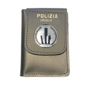 Portafogli con placca fissa Polizia Locale Emilia Romagna Divisa Militare