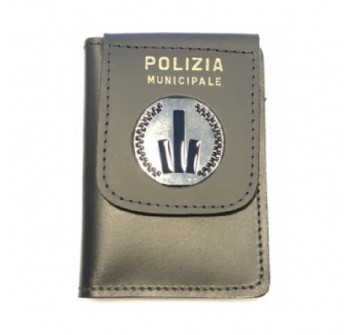Portafogli con placca fissa Polizia Municipale Emilia Romagna Divisa Militare