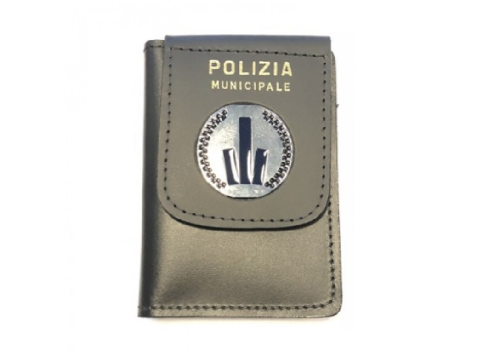 Portafogli con placca fissa Polizia Municipale Emilia Romagna Divisa Militare