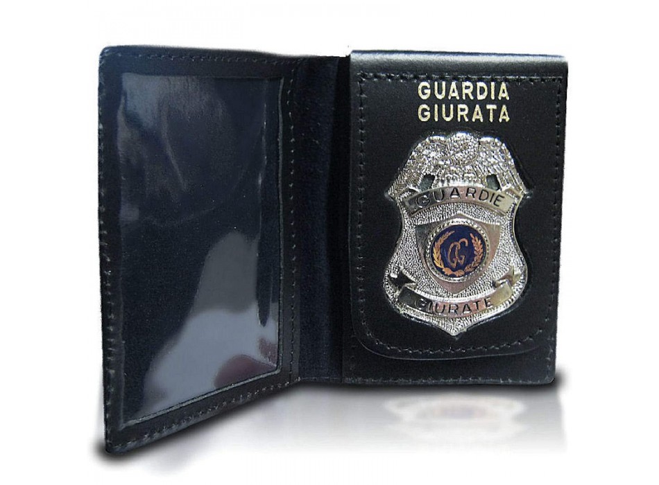 Portafogli con placca Guardia Giurata con aquila Divisa Militare