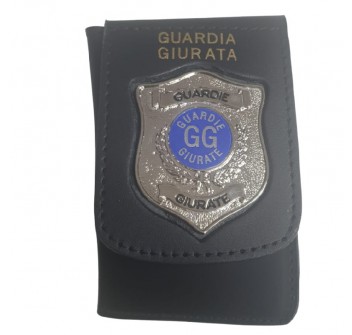 Portafogli con placca Guardia Giurata