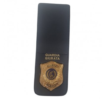 Portafogli con placca Guardia Giurata scudo oro Divisa Militare